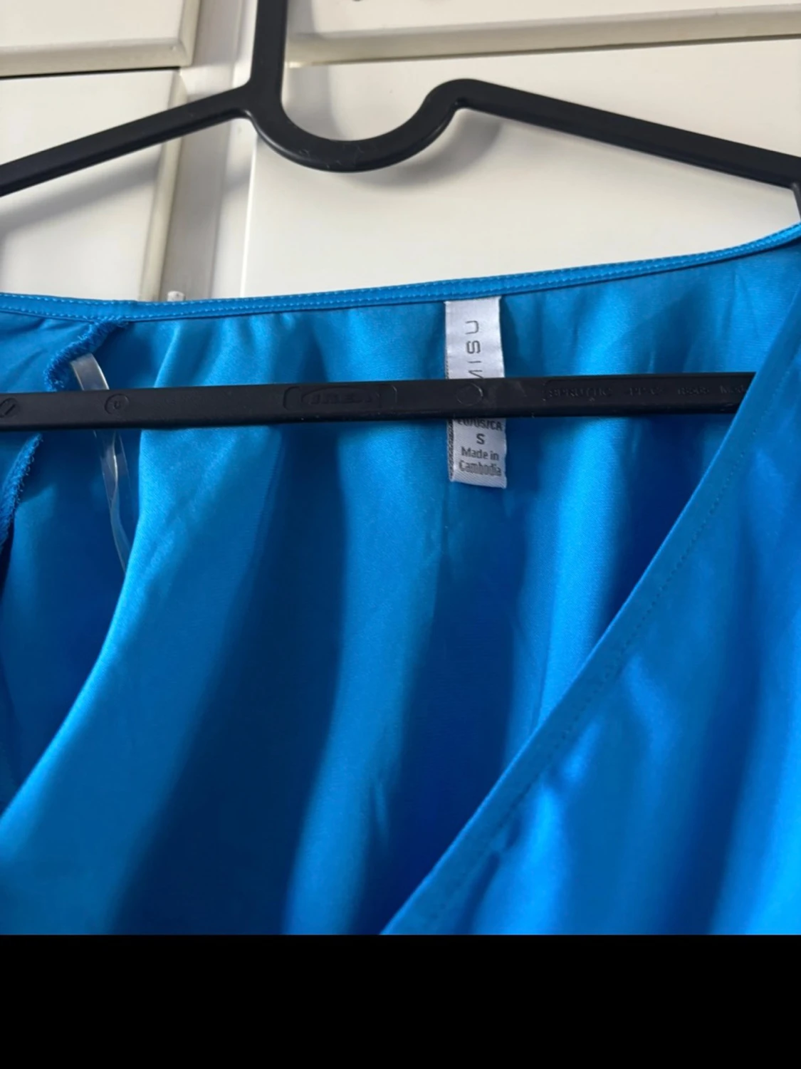 Blå omlottopp med långa ärmar - 2