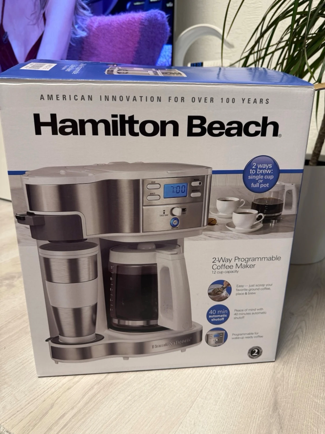 Hamilton Beach kaffebryggare silvervit - 2
