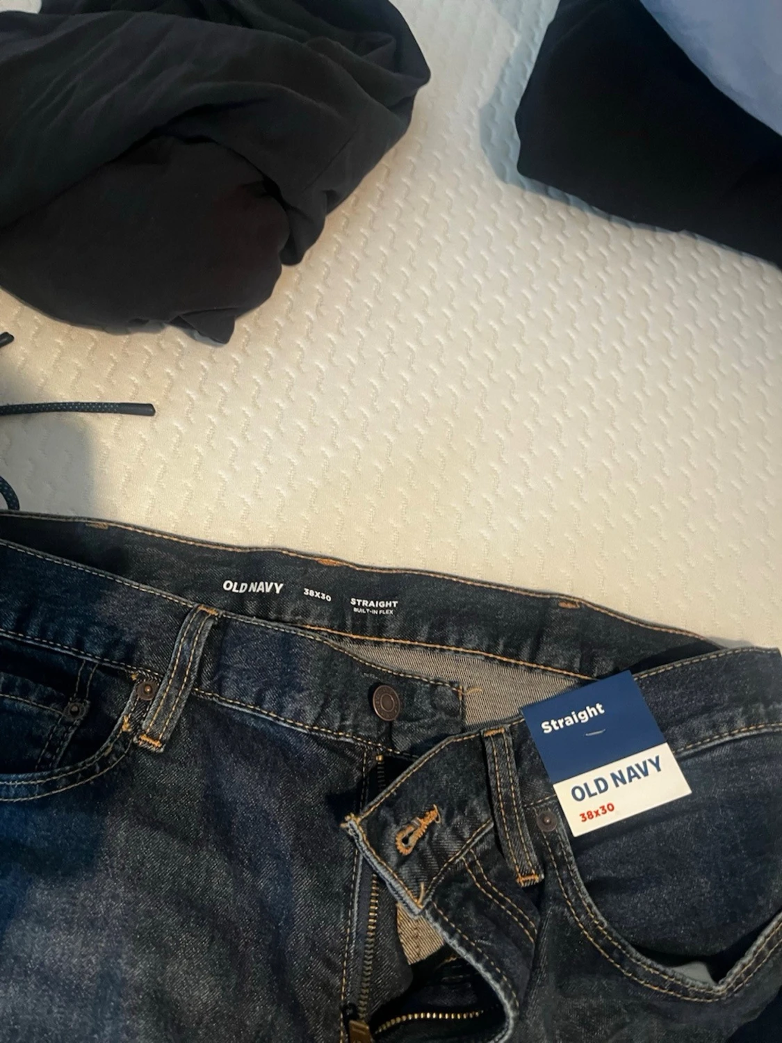 Mörkblå straight jeans Old Navy - 2