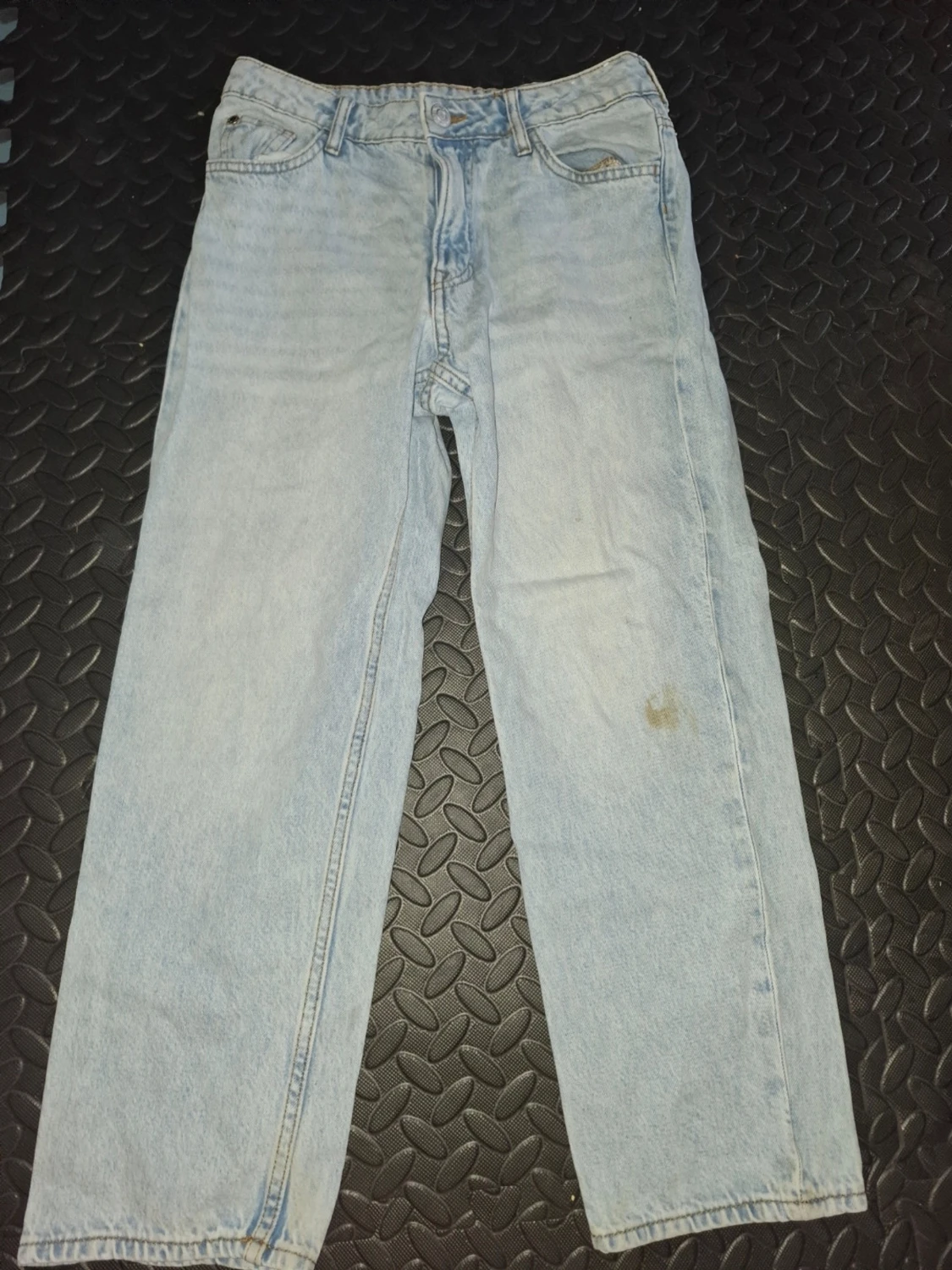 Ljusblå raka jeans i denim - 1