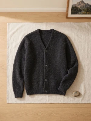 Svart Stickad Kofta från Lager 157 - Storlek: L, Material: 78 % Polyester, 19 % Akryl & 3 % Elastan, utmärkt skick!