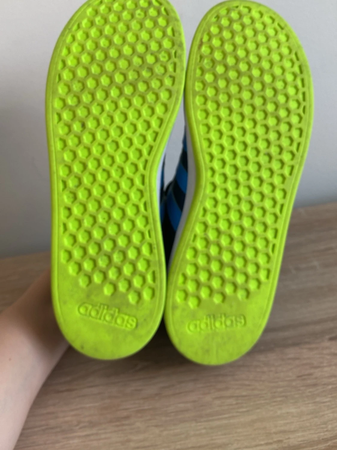 Adidas sneakers blå och lime - 4