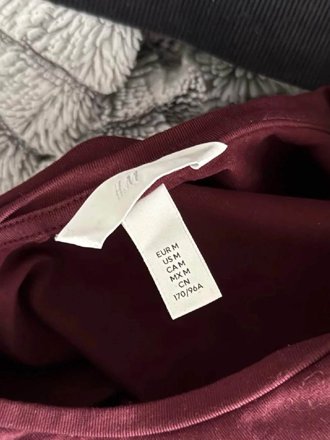 Vinröd croppad topp från H&M - 1