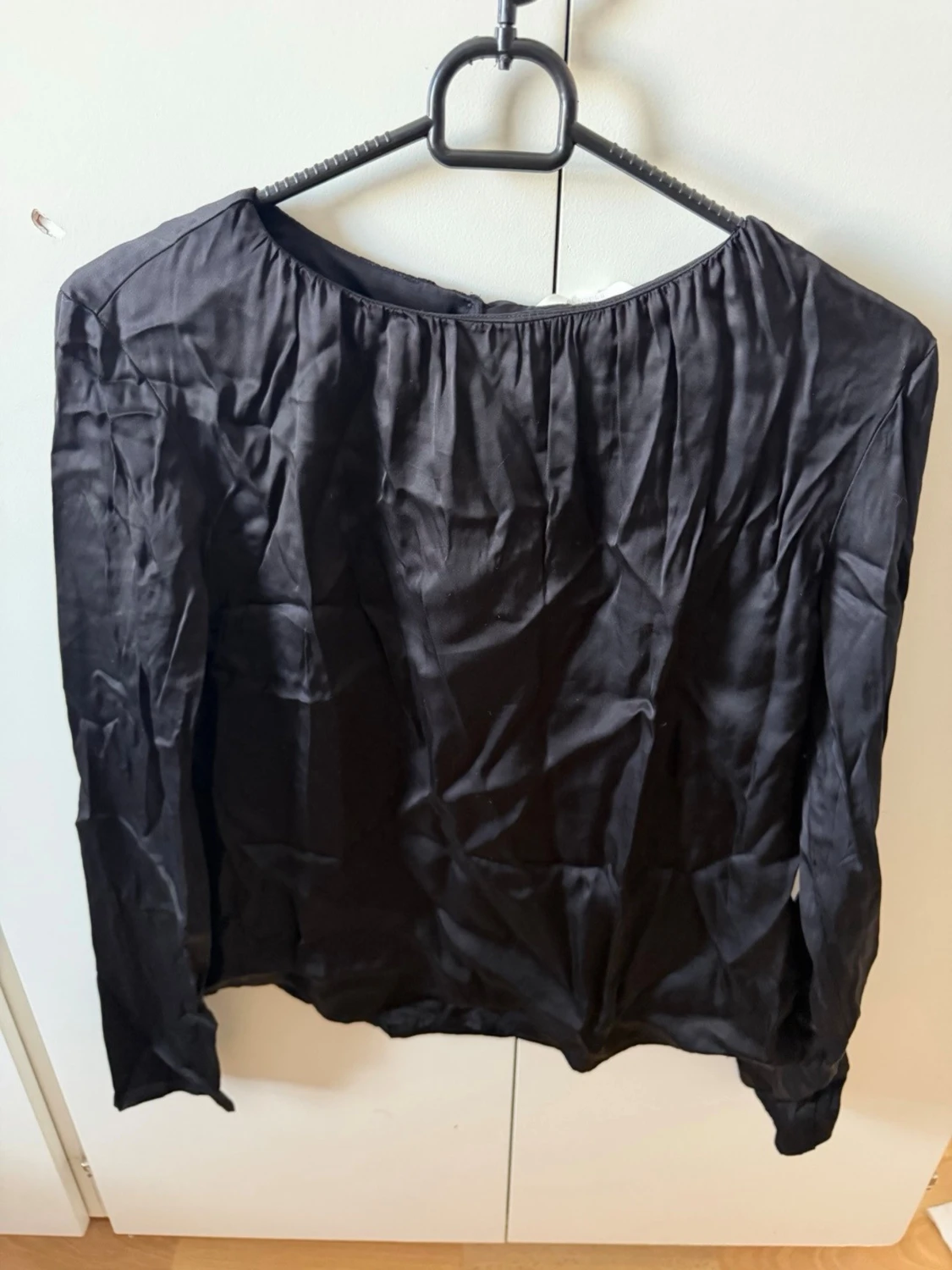 Svart långärmad blus från Object