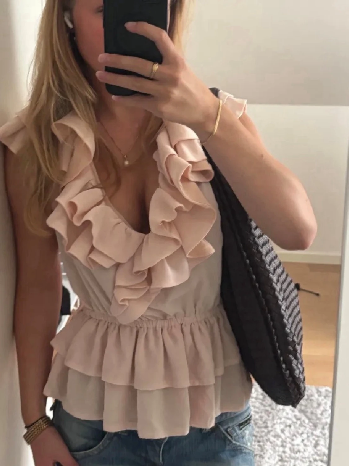 Rosa trendig hm topp  - 1