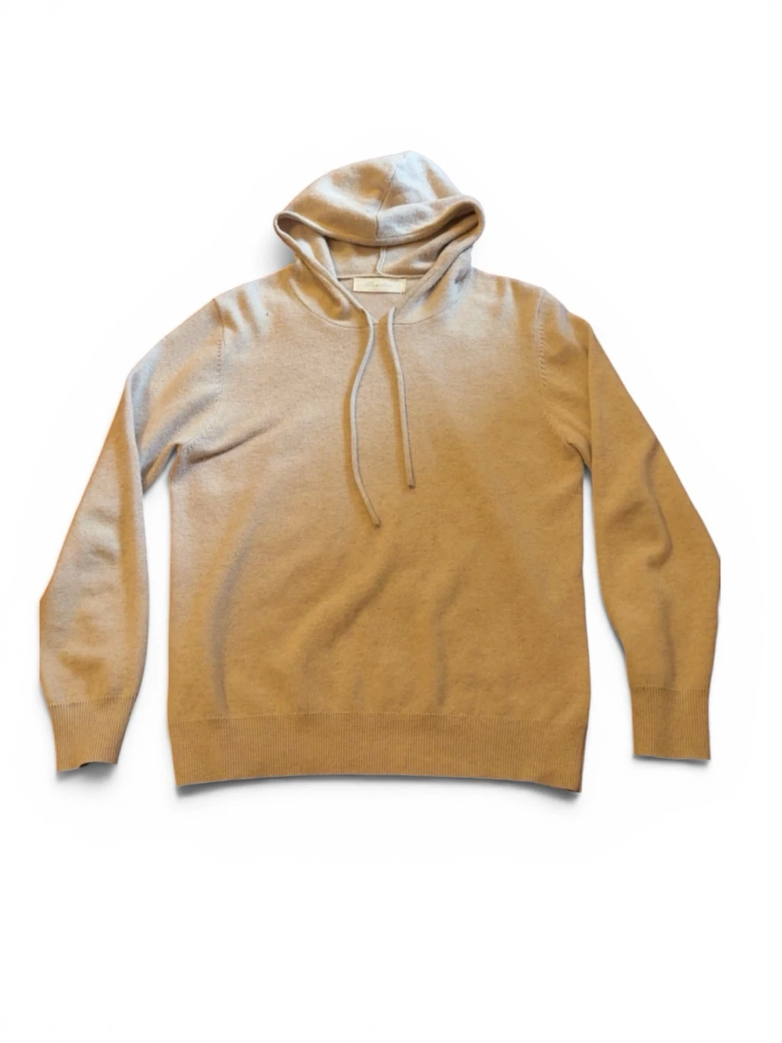 Beige Sayless hoodie 100% kasmhir