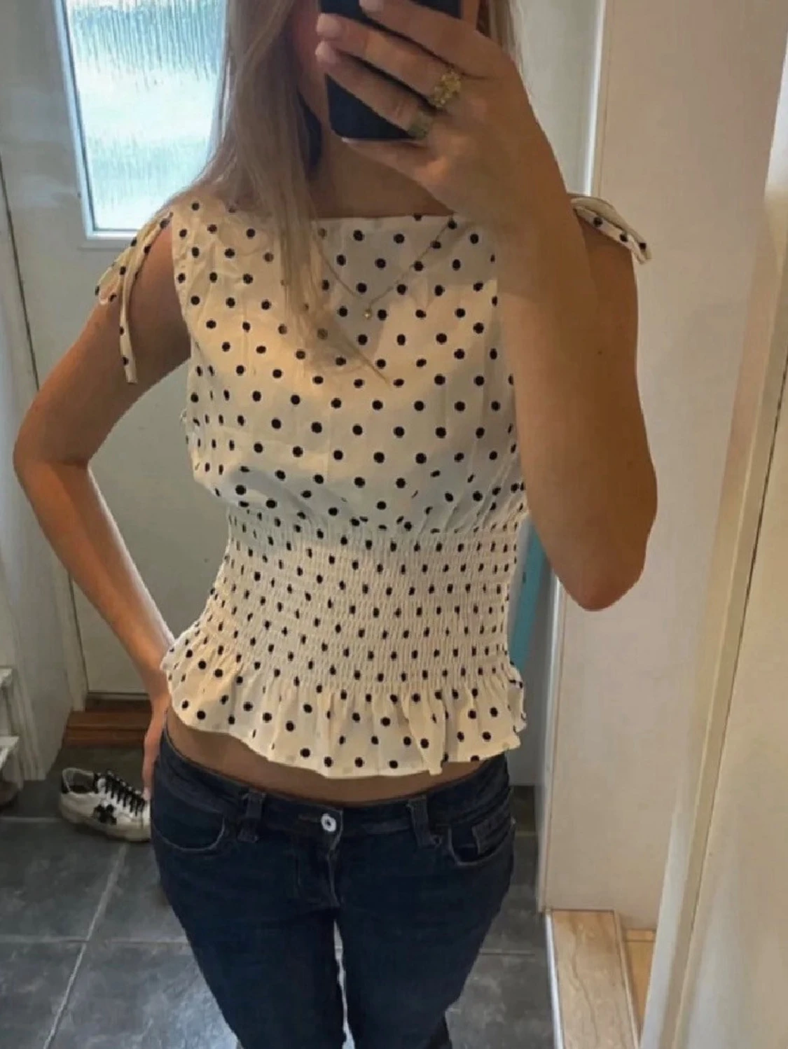 Polka dot topp