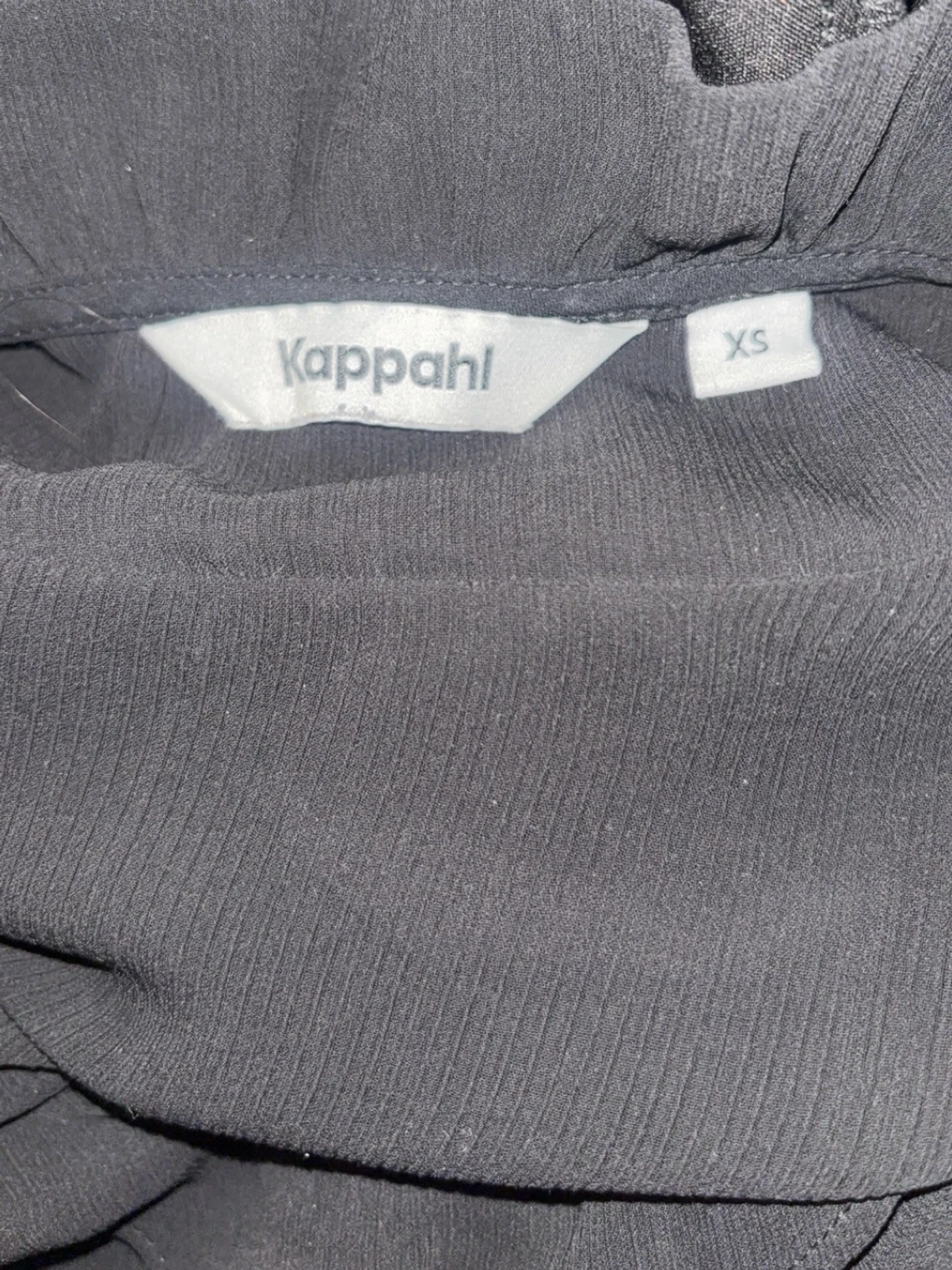 Svart volangblus i transparent material - 3