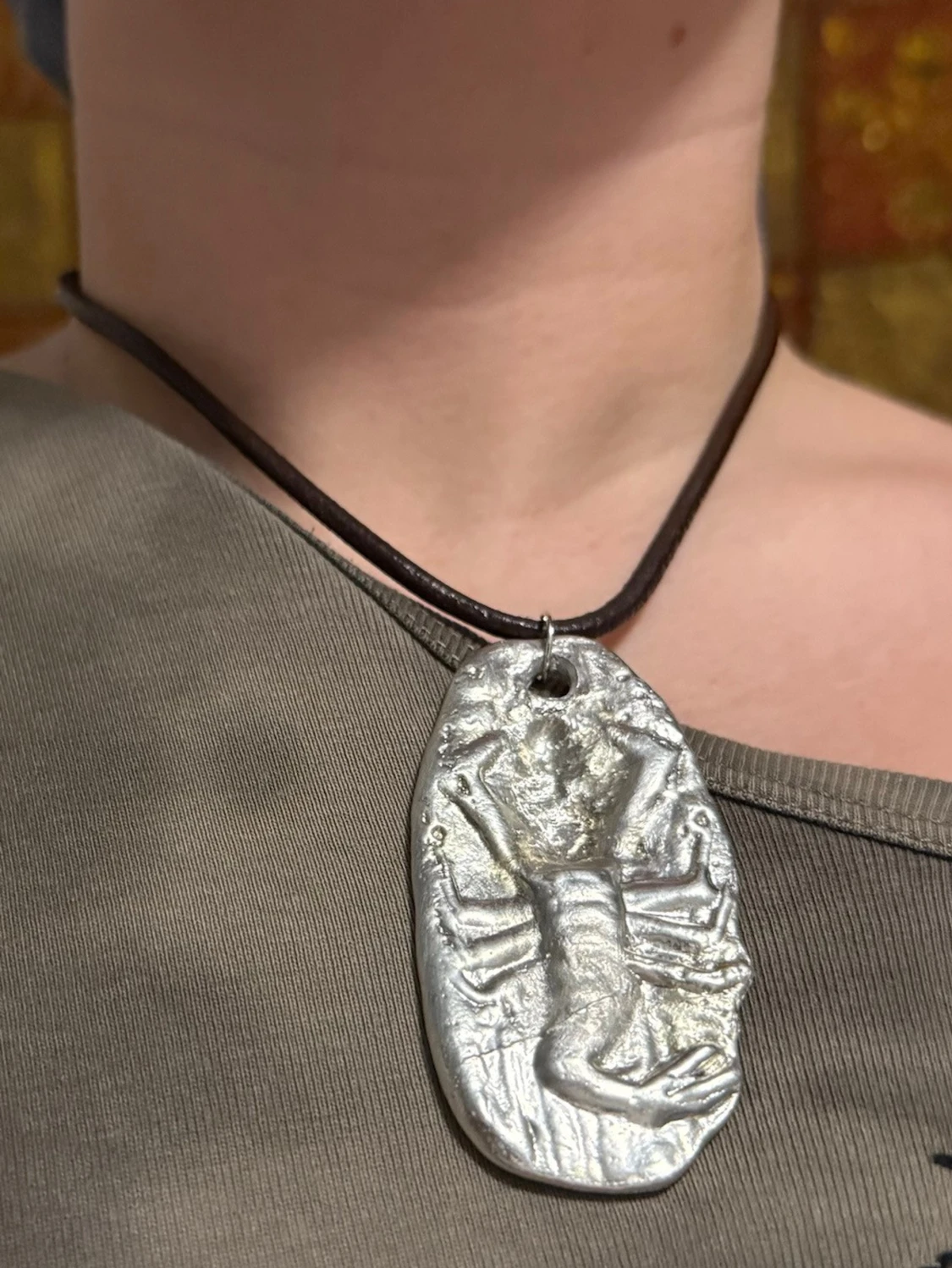 Halsband med skorpion i tenn - 2