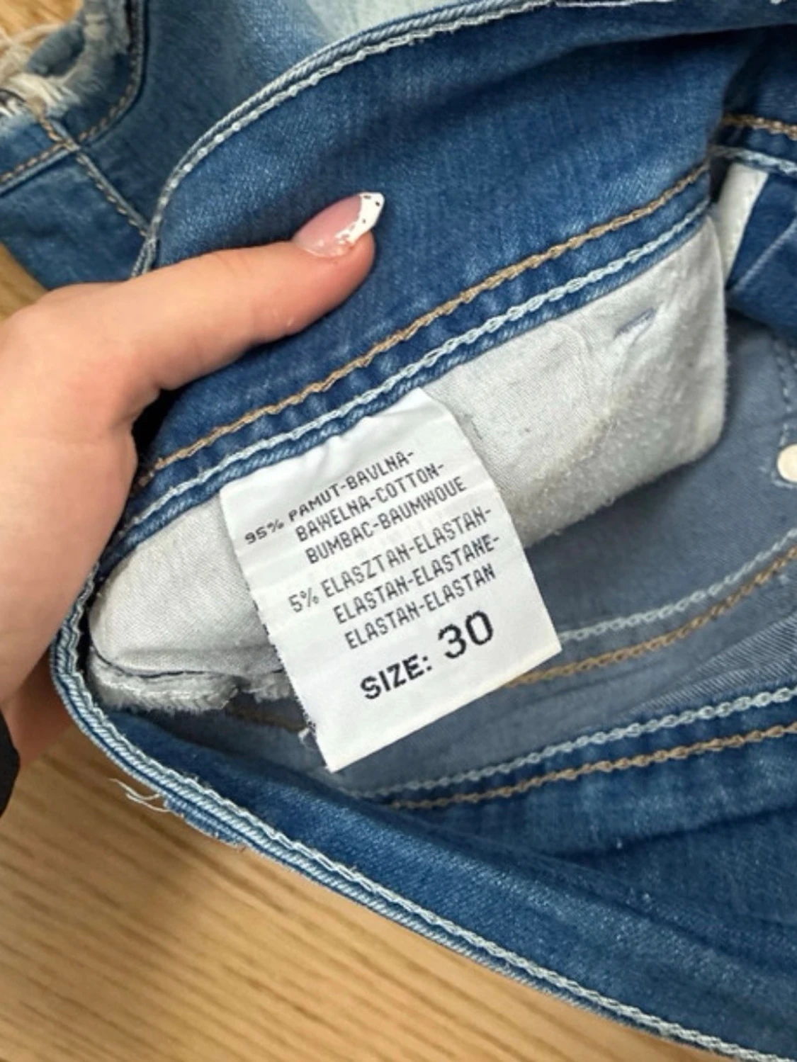 Blå jeansshorts - 3