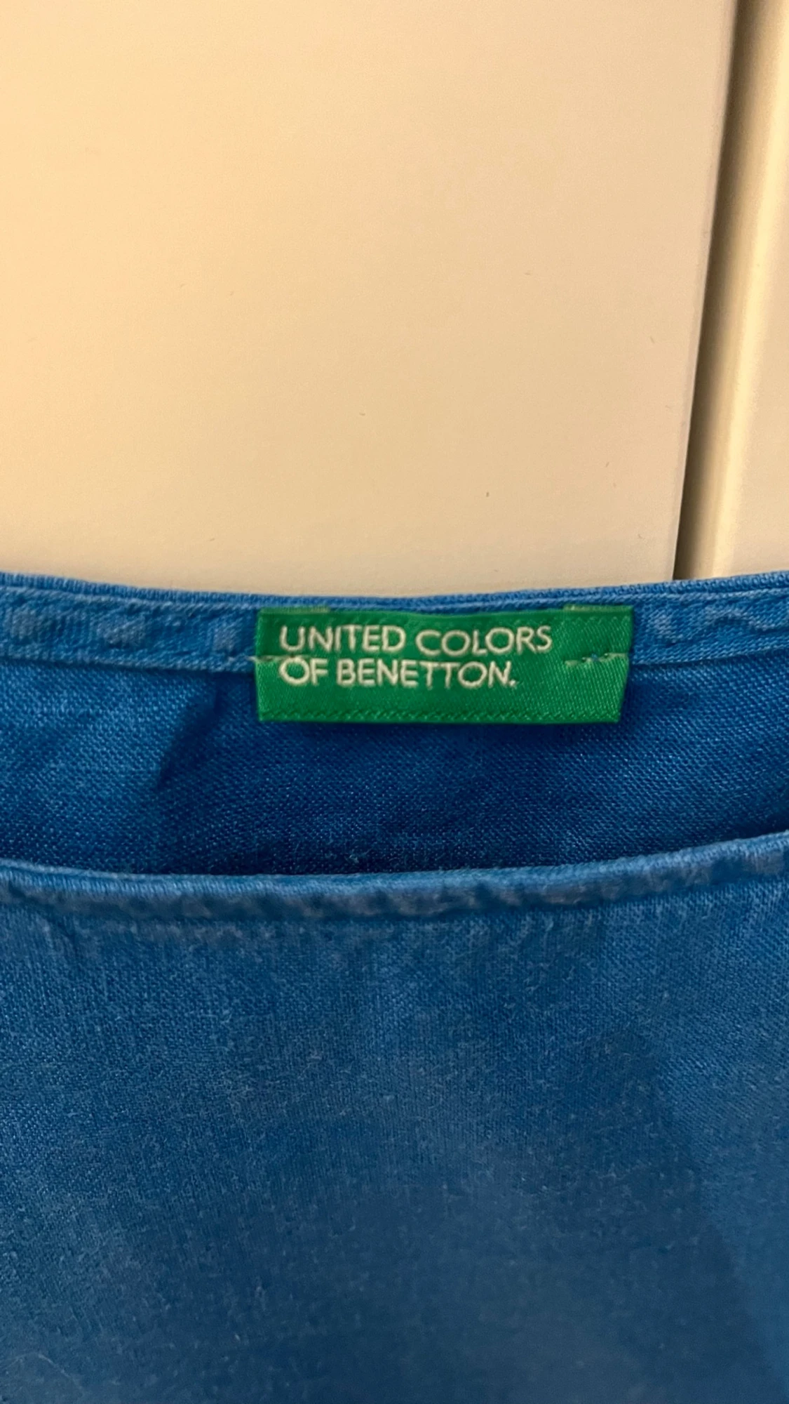 Blå kortärmad blus - 2