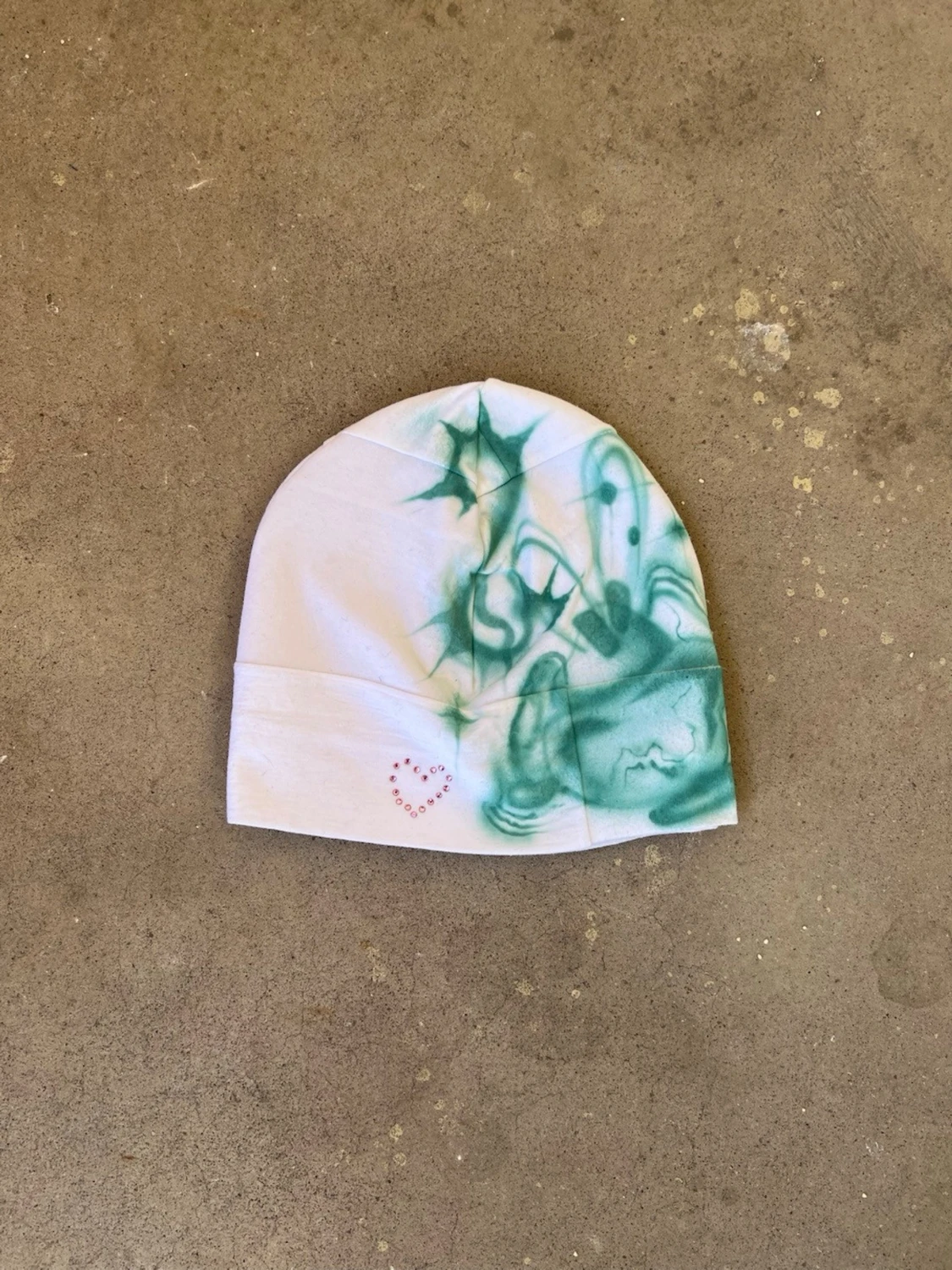 Airbrushed patchwork beanie