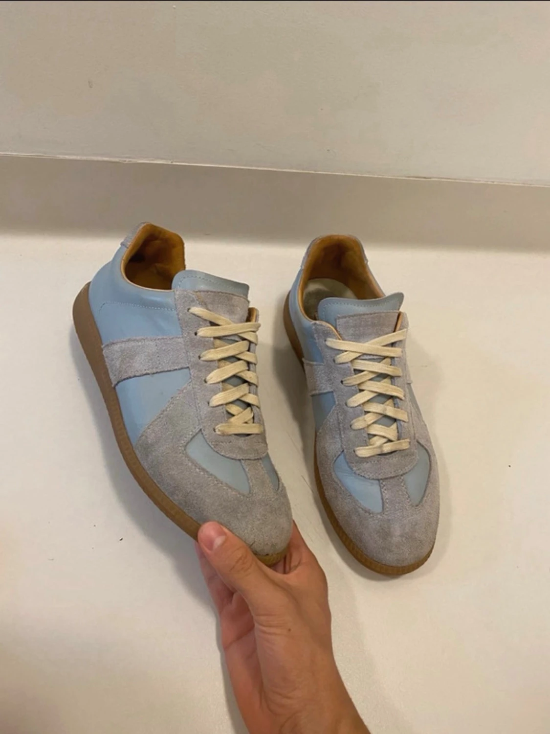 Ljusblåa Maison Margiela gats skor