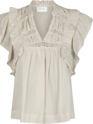 Beige blus med volang från Neo Noir  - Beige blus med volanger. Neo noir nypris 599