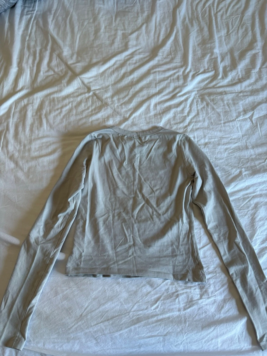 Beige långärmad topp  - 1