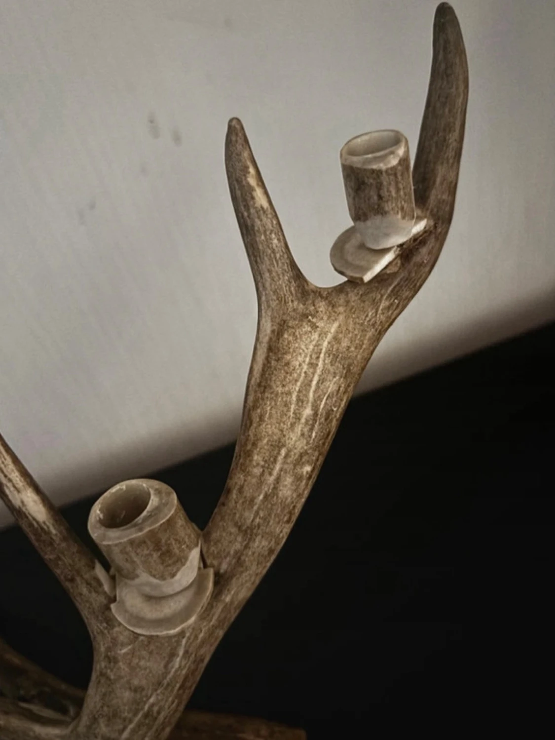 Hemmagjord Ljusstake av renhorn med 4 hållare - 2