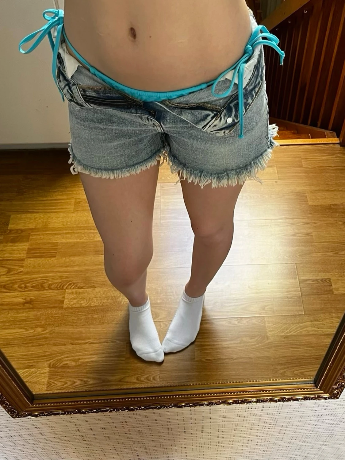 Blå jeansshorts 