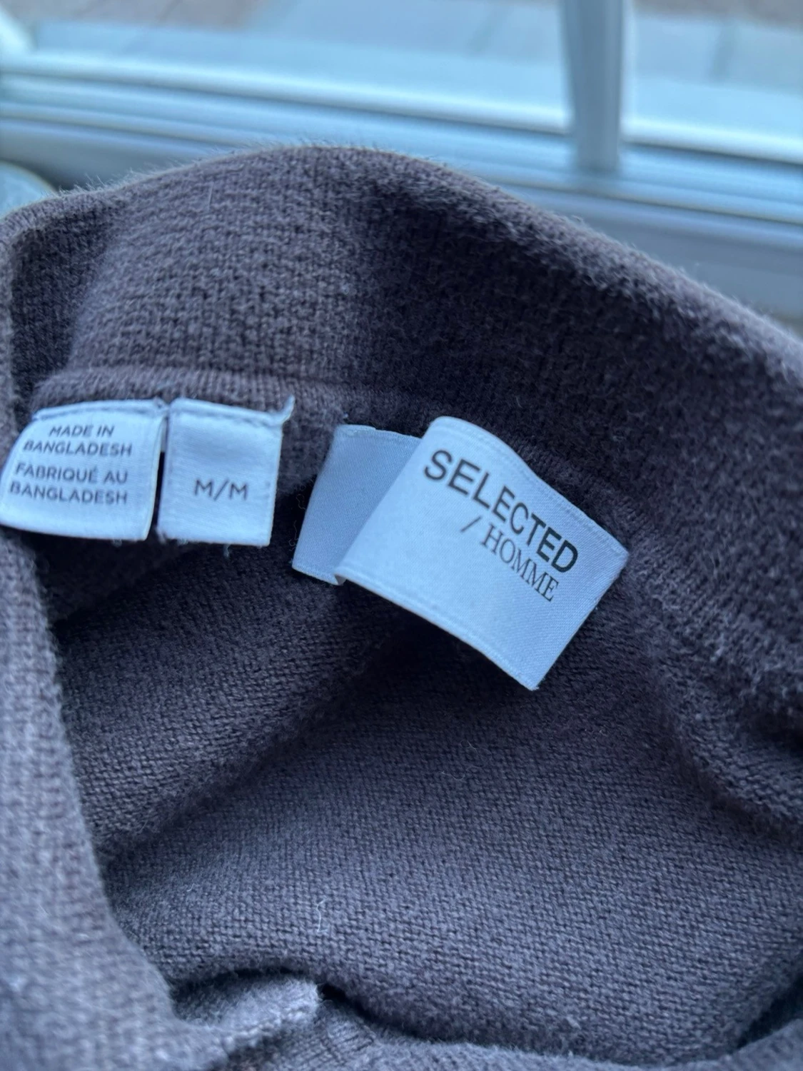 Mörkbrun pikétröja  - 2