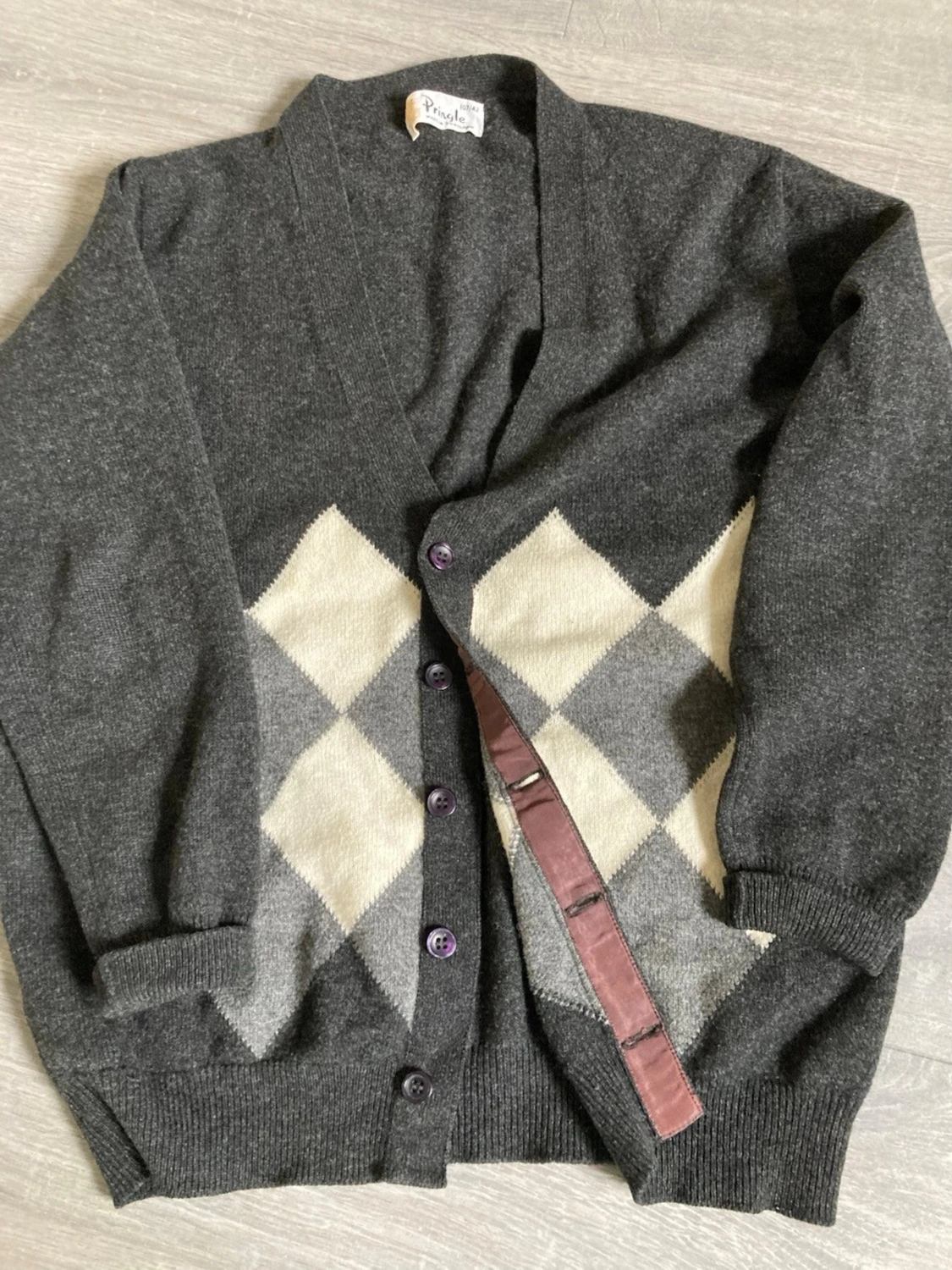 Mörkgrå ullkofta från Pringle