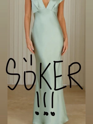 SÖKER!! Ljusgrön satinklänning från hello Molly! - SÖKER!! Hör av er ifall ni säljer samma klänning, måste vara i bra skick!! Pris kan diskuteras!!