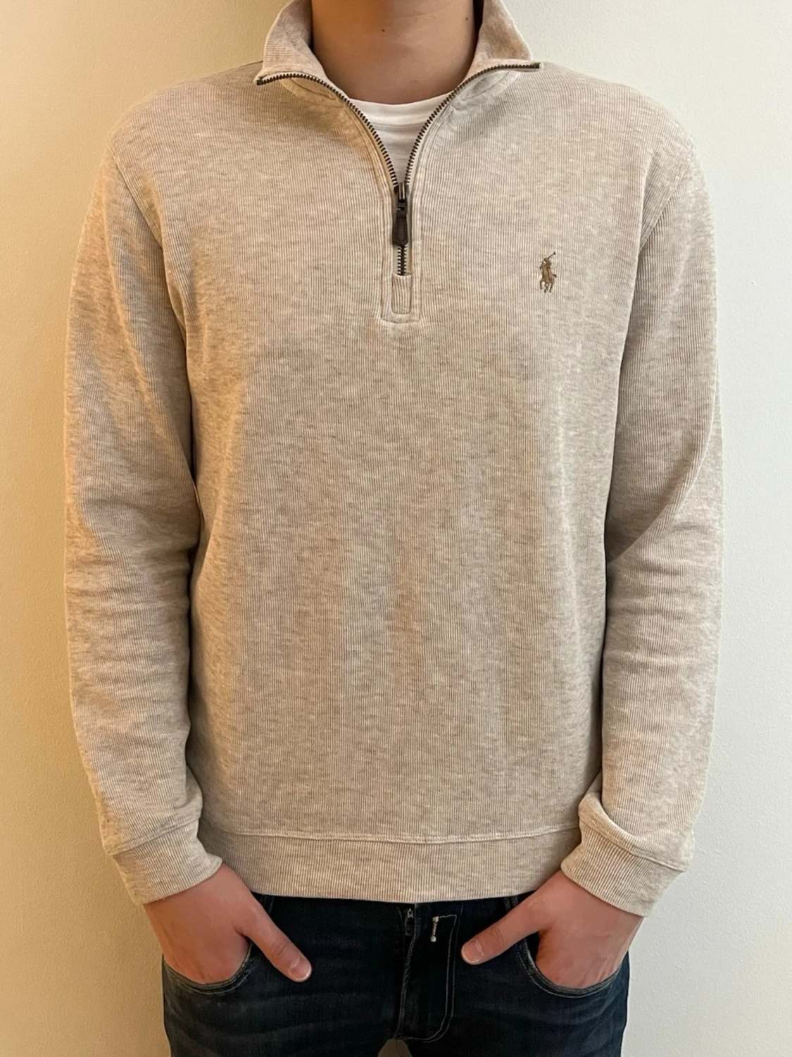 Beige quarter zip från Polo Ralph Lauren