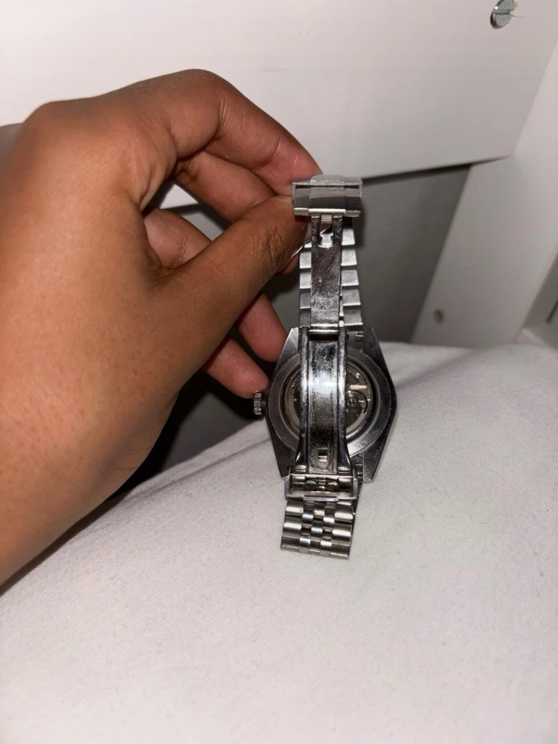 Klassisk silverfärgad Seiko klocka - 1