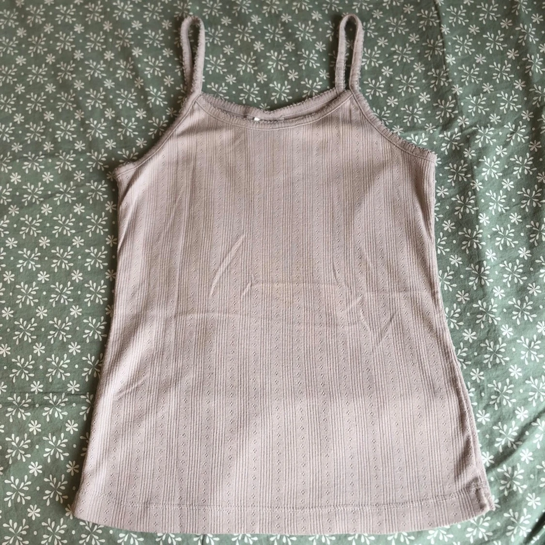 Mönstrad topp/ linne/ pointelle, y2k/ cyber/ alt/ coquette/ 2000tal/ 90tal/ 60tal/ 70tal - 1