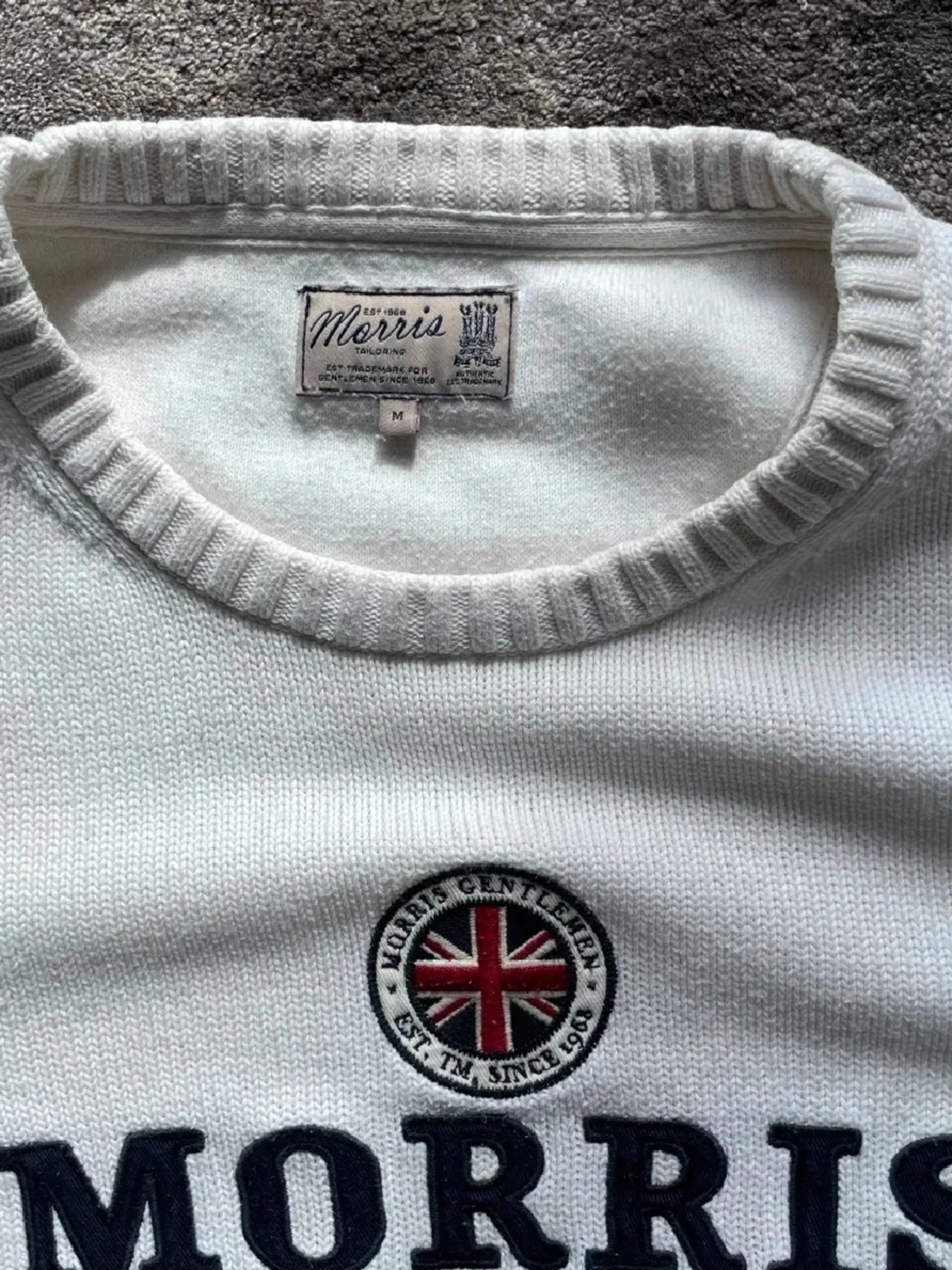 Vit tröja från Morris med tryck - 1