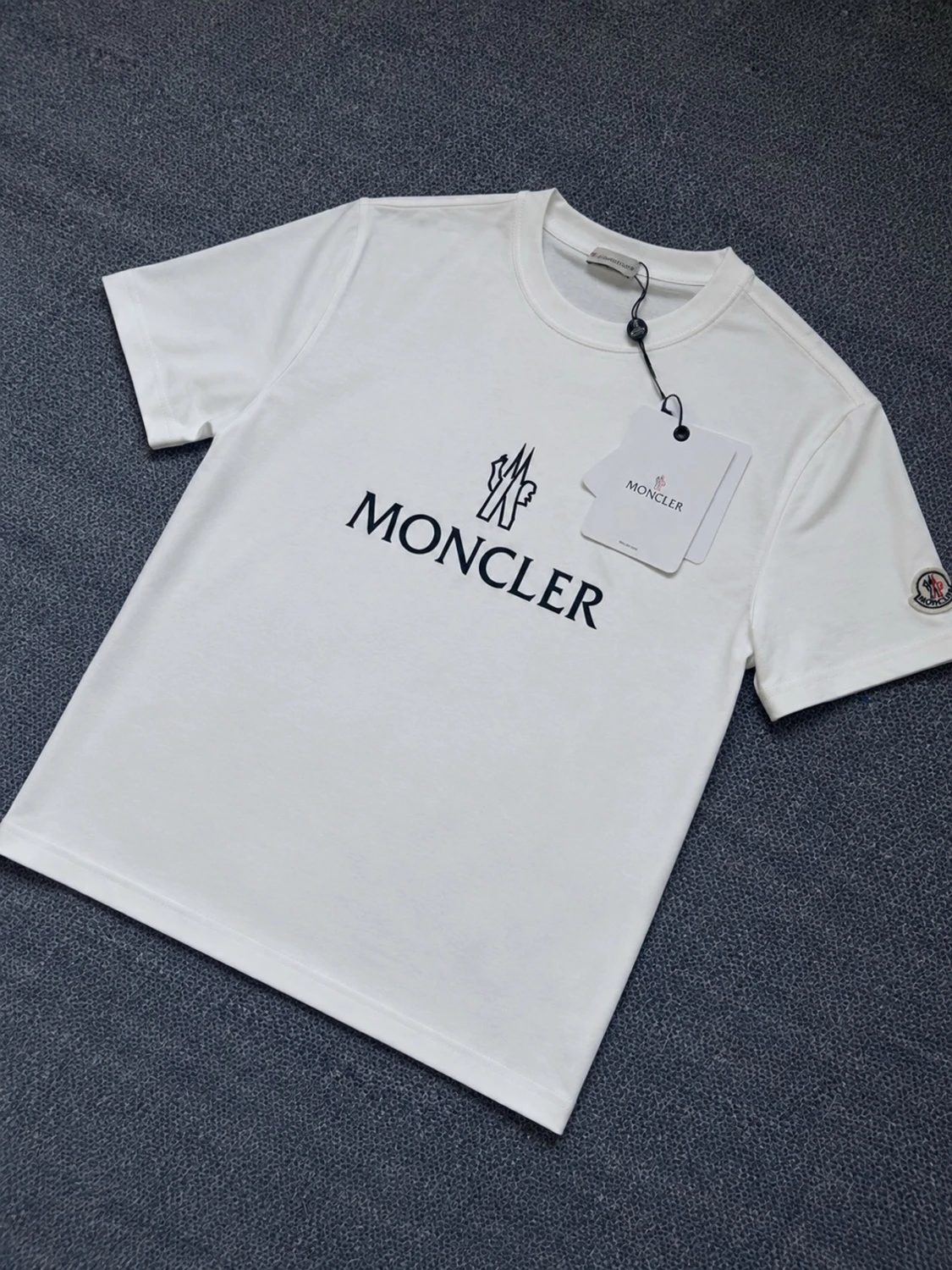 Vit Moncler t-shirt med logga - 1