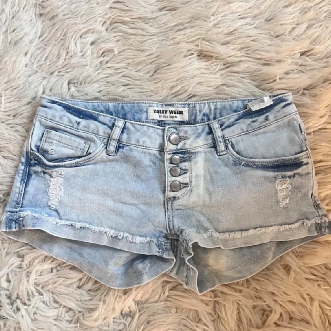 U20 Superlågmidjade jeanshorts  - 4