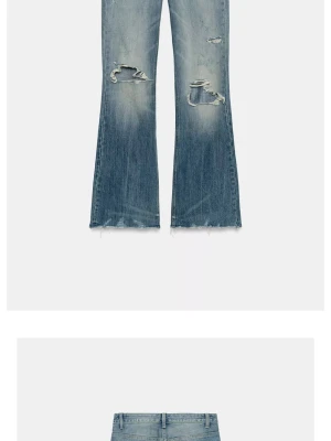 Blå slitna bootcut jeans Zara söker  - Söker dessa blå Zara jeans i stl 34, då mina i 36 är för stora!❤️