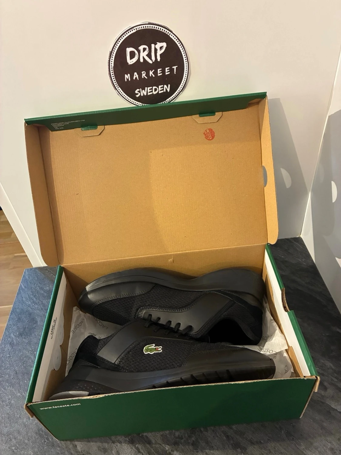 Svarta Lacoste sneakers i mesh och skinn - 2