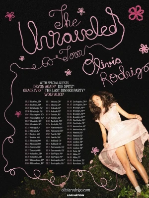 Olivia Rodrigo - Unraveled tour 20 mars 2027, två platser i sektion terrace west 11, rad 2, 750kr styck💗 skriv privat vid intresse!