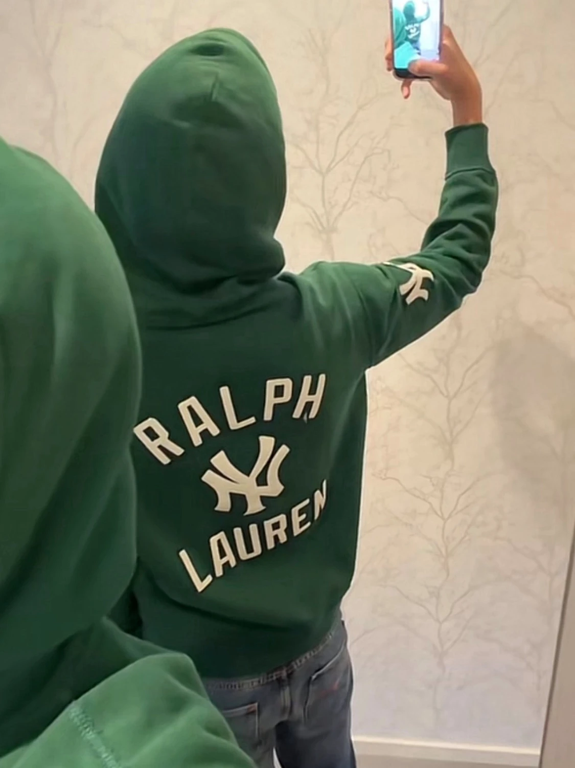 Grön Yankees hoodie Ralph Lauren