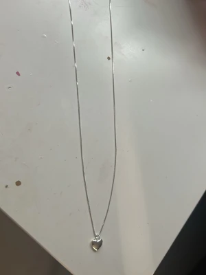 Silverhalsband med hjärthänge - (ENDAST DET SILVRIGA)Ett stilrent halsband i silverfärg med ett litet hjärta som hänge. Kedjan är tunn och elegant, perfekt för att ge en subtil touch till din outfit. Hjärtat har en klassisk form och halsbandet passar dig som gillar enkla men fina smycken.