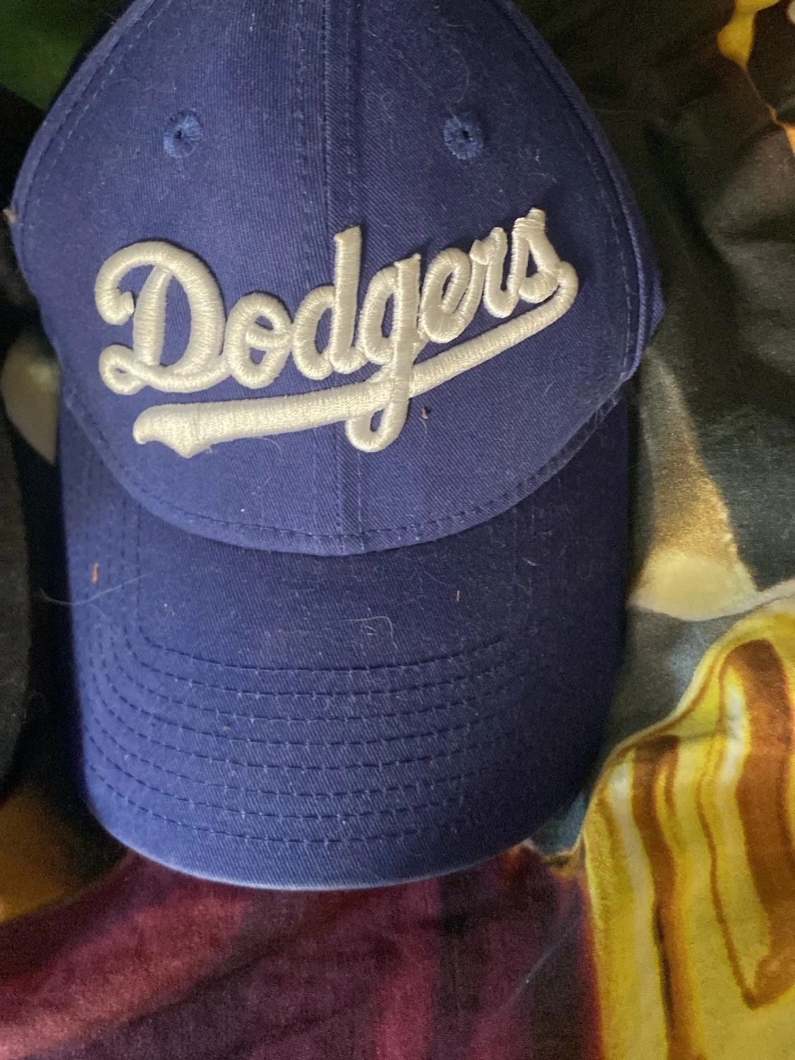 Blå Dodgers keps med brodyr - 1