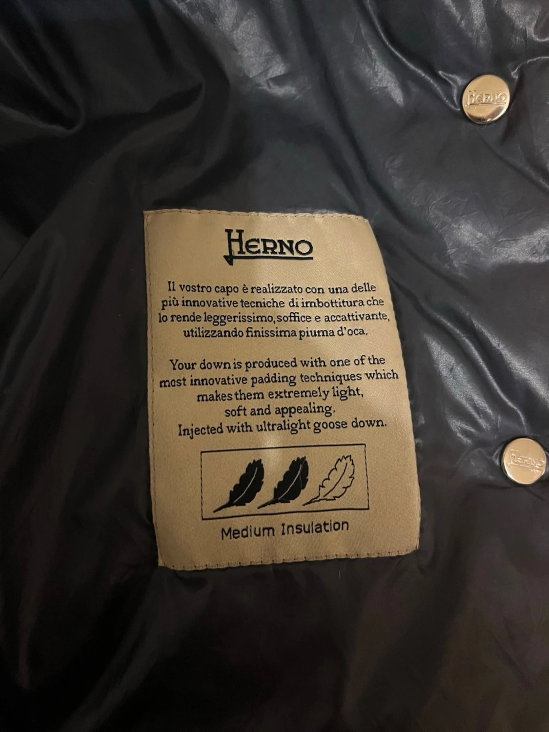 Mörkblå pufferjacka från Herno  - 2