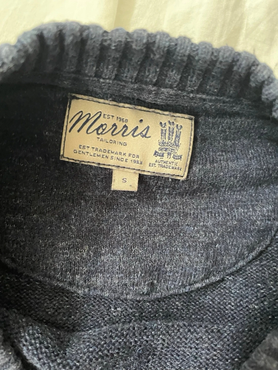 Blå stickad tröja från Morris - 1