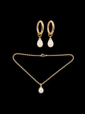 Smyckeskit - Laika💕😍🥰 egengjorda smycken i rostfritt stål, detta Smyckeskit innehåller matchande halsband och örhängen i guld värde 248 kr för endast 99 kr 