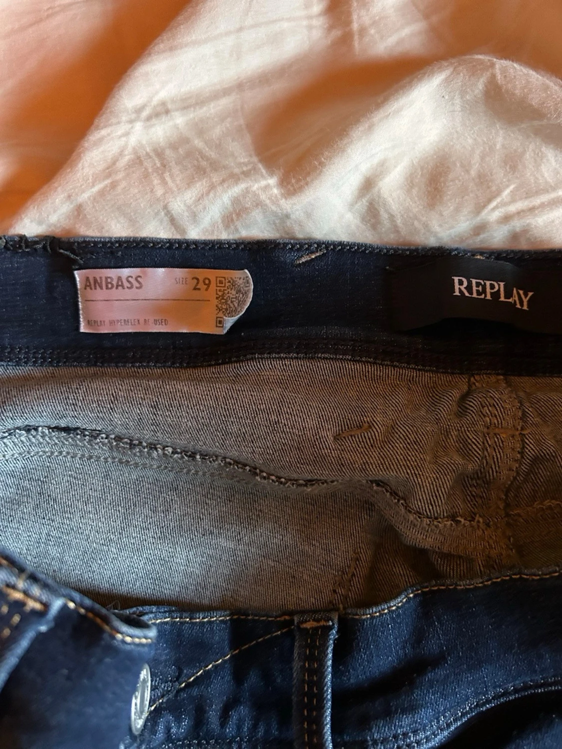 Mörkblå replay jeans Anbass - 3