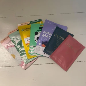 Ansiktsmasker - Säljer 7 ansiktsmasker från Garnier, Sence, Stay Well och Makeup Mekka. Har ingen användning för dem så alla för 10