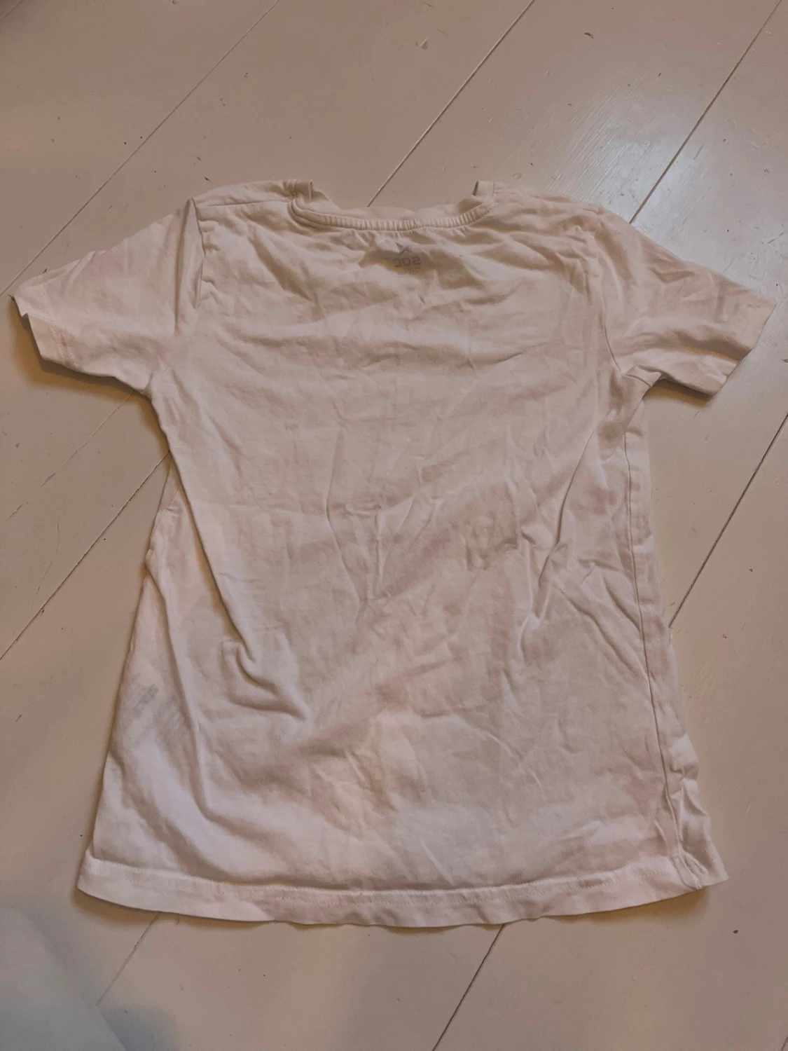 Vit basic t-shirt i bomull - 1