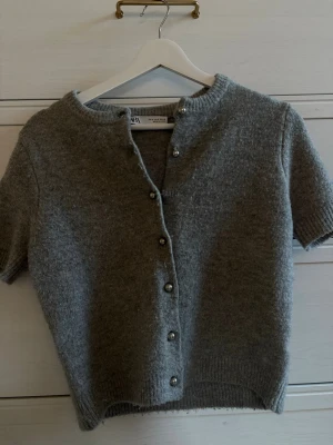 Jättefin grå kofta - Säljer en jättefin grå kofta från zara. Storleken är S men är som xxs/xs. Inte jätte använd. Köp helst med PostNord.