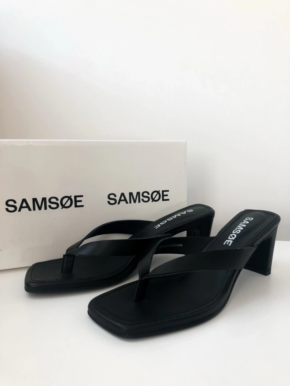 Samsøe Samsøe heels – toe post / square toe