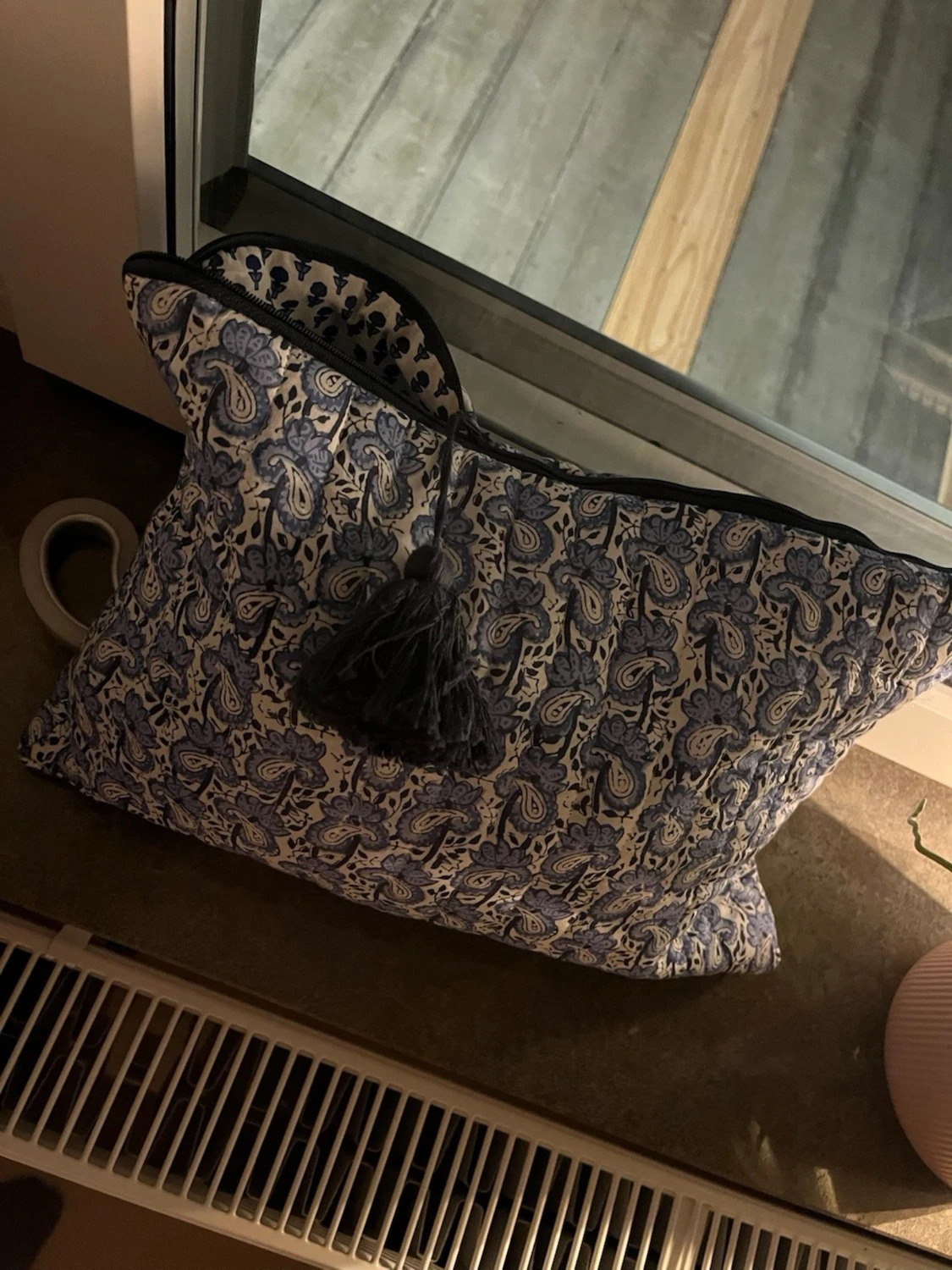 Blåvit handväska/neccesär