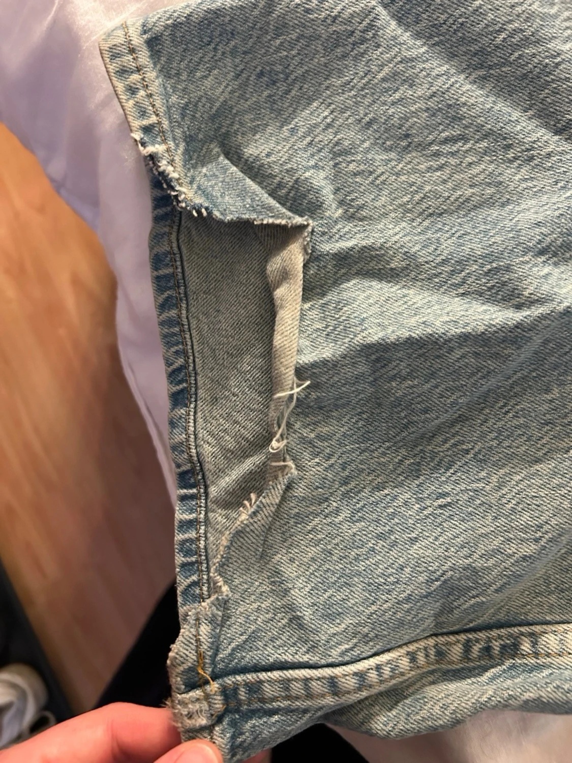 Ljusblå low/midwaist raka jeans från NA-KD - 4