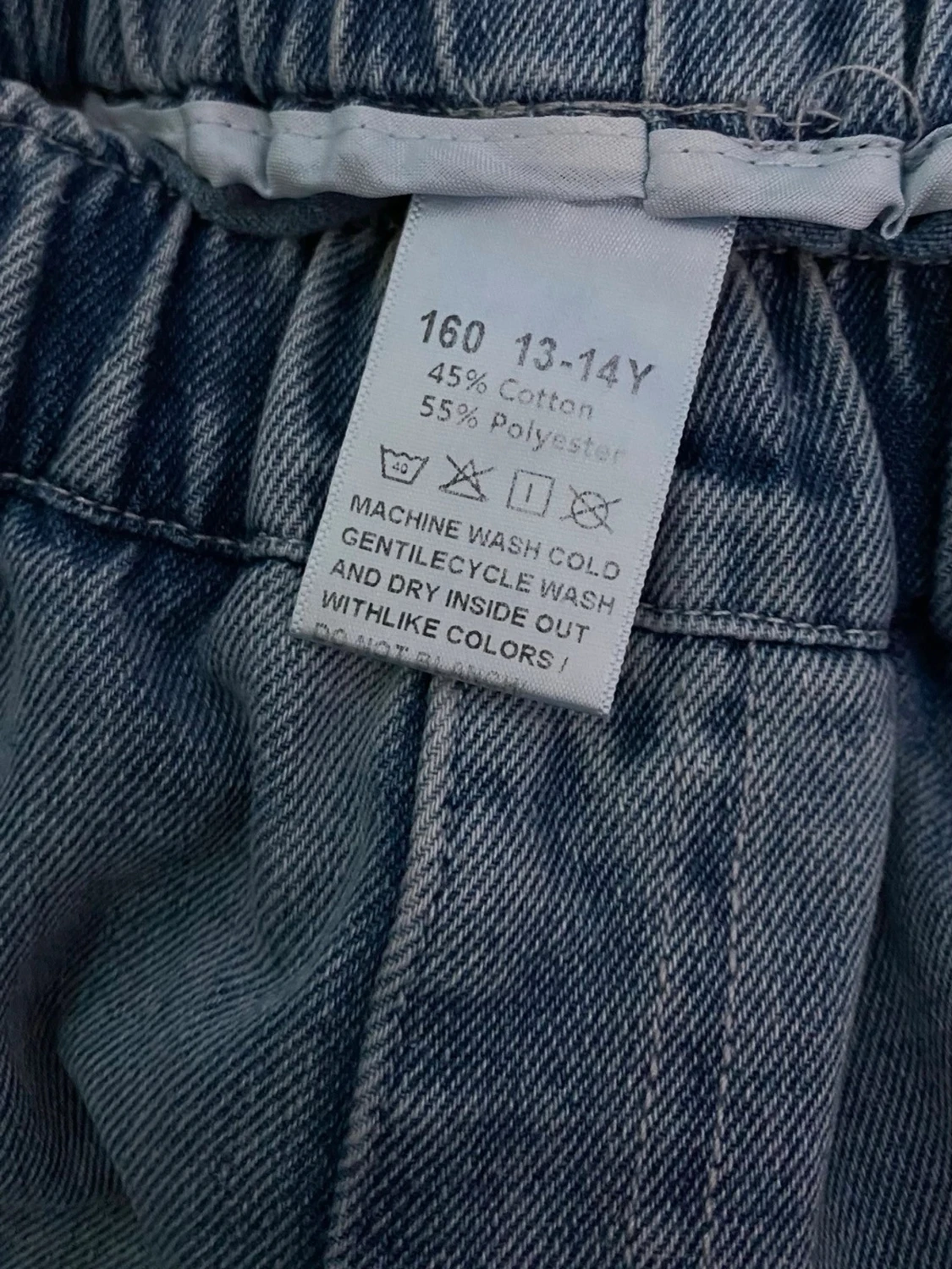 Blåa wide leg jeans - 3