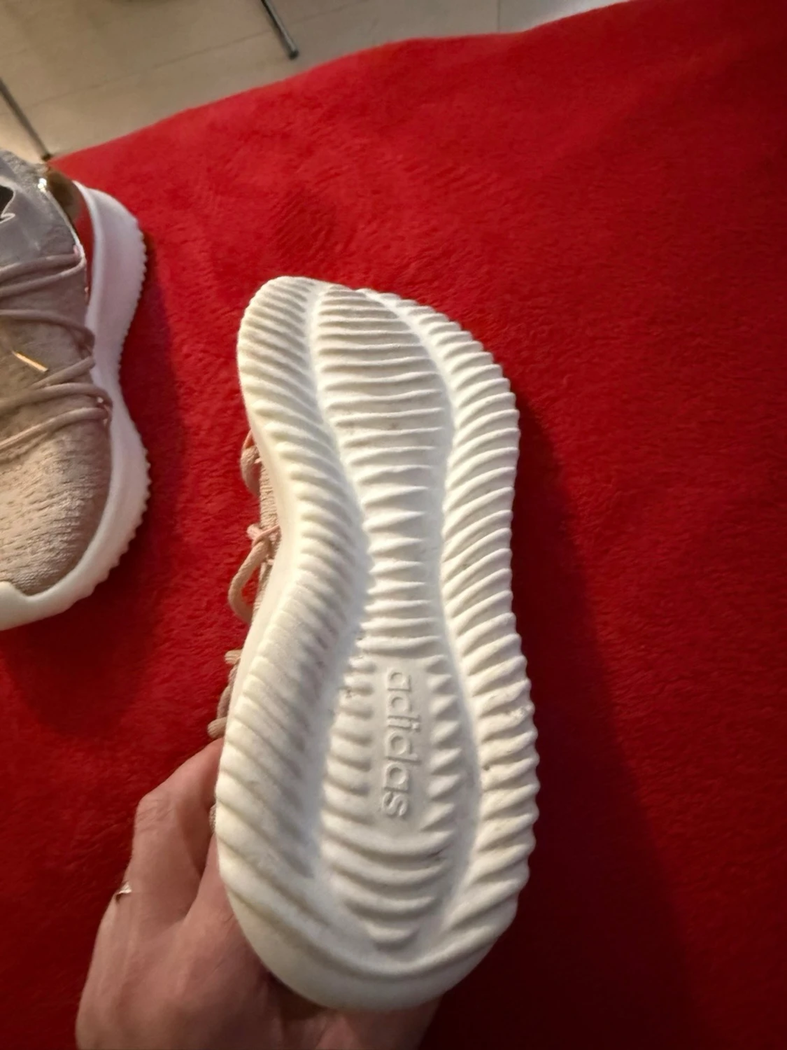 Beige sneakers från Adidas med guld - 4