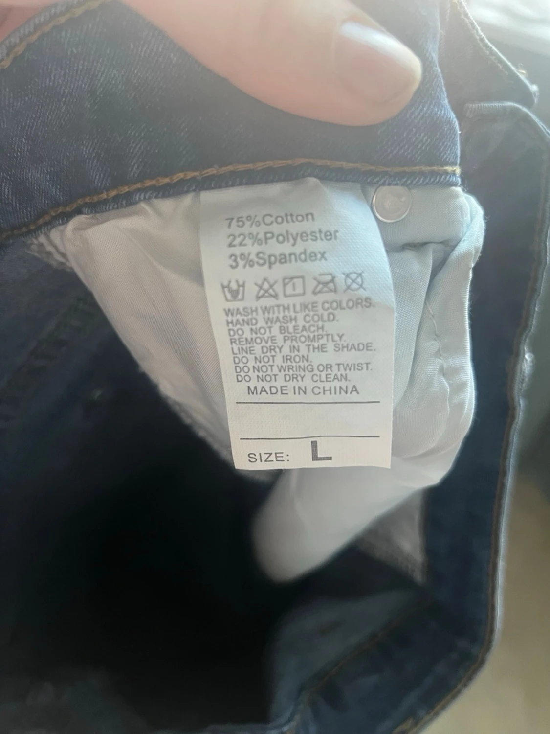 Blåa bootcut jeans med hög midja - 2