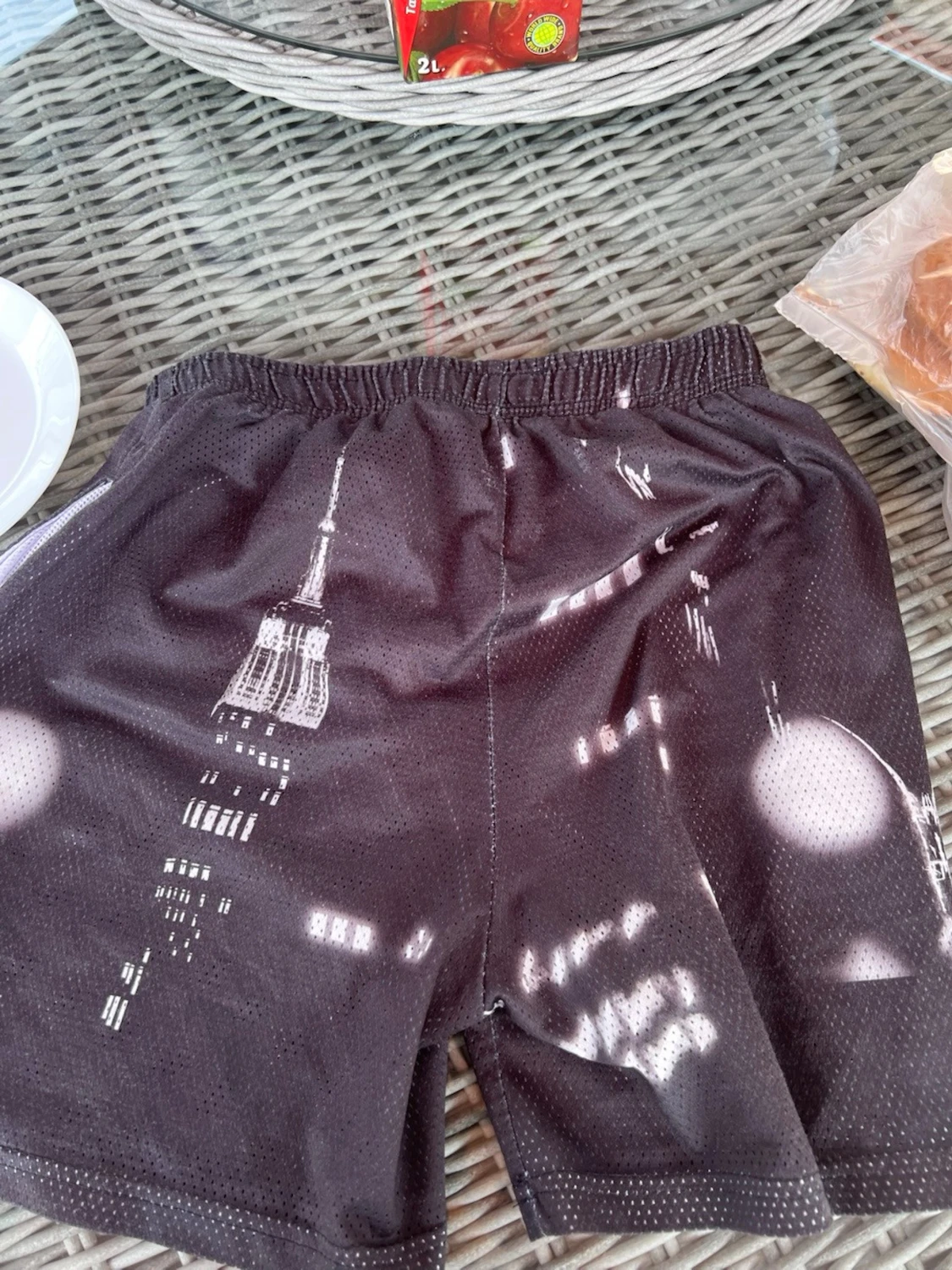 Svarta meshshorts med New York-tryck - 2